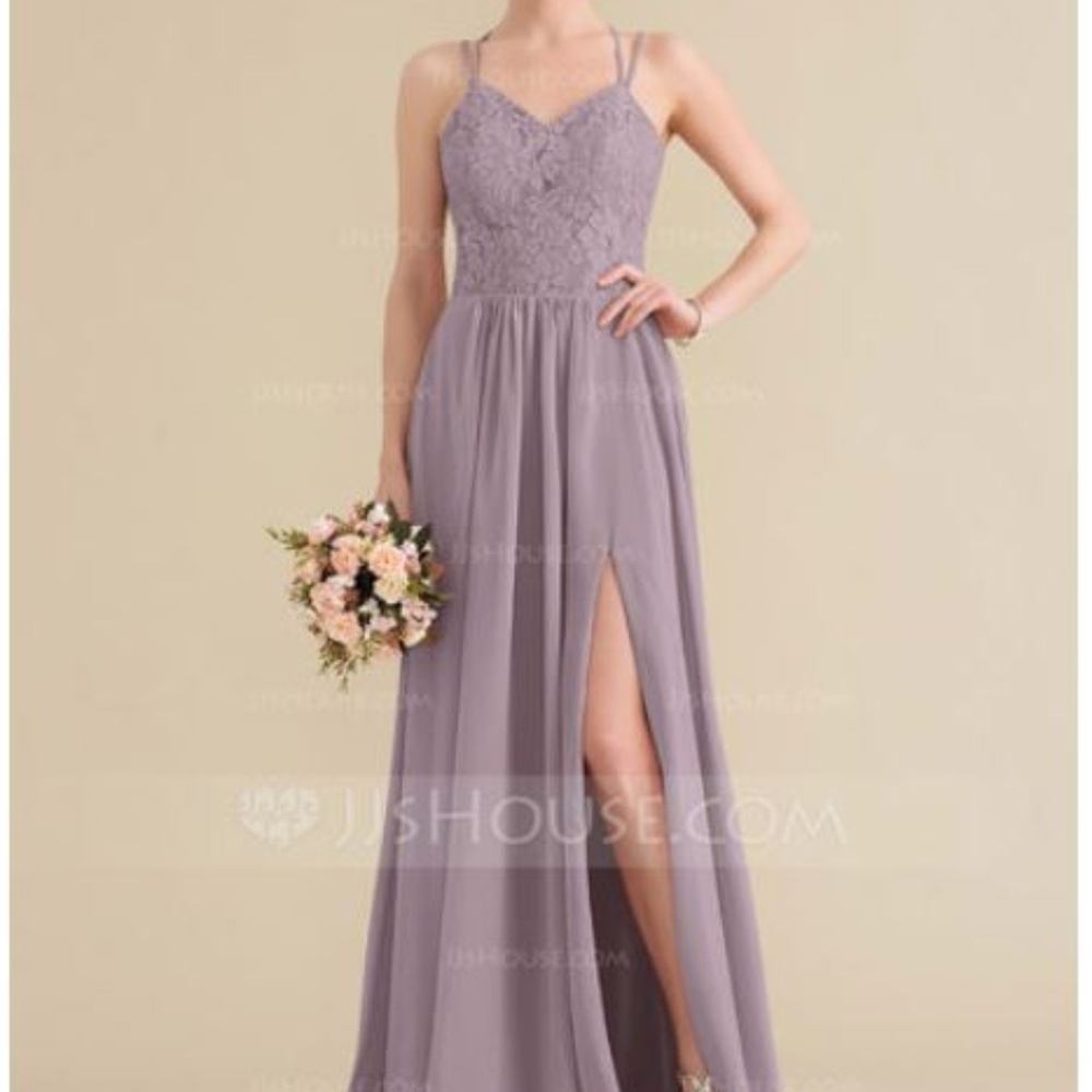 A-Line Sweetheart Chiffon and Lace Dress